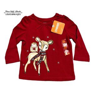 NEW Gymboree 6-12m Christmas Reindeer Owl Shirt